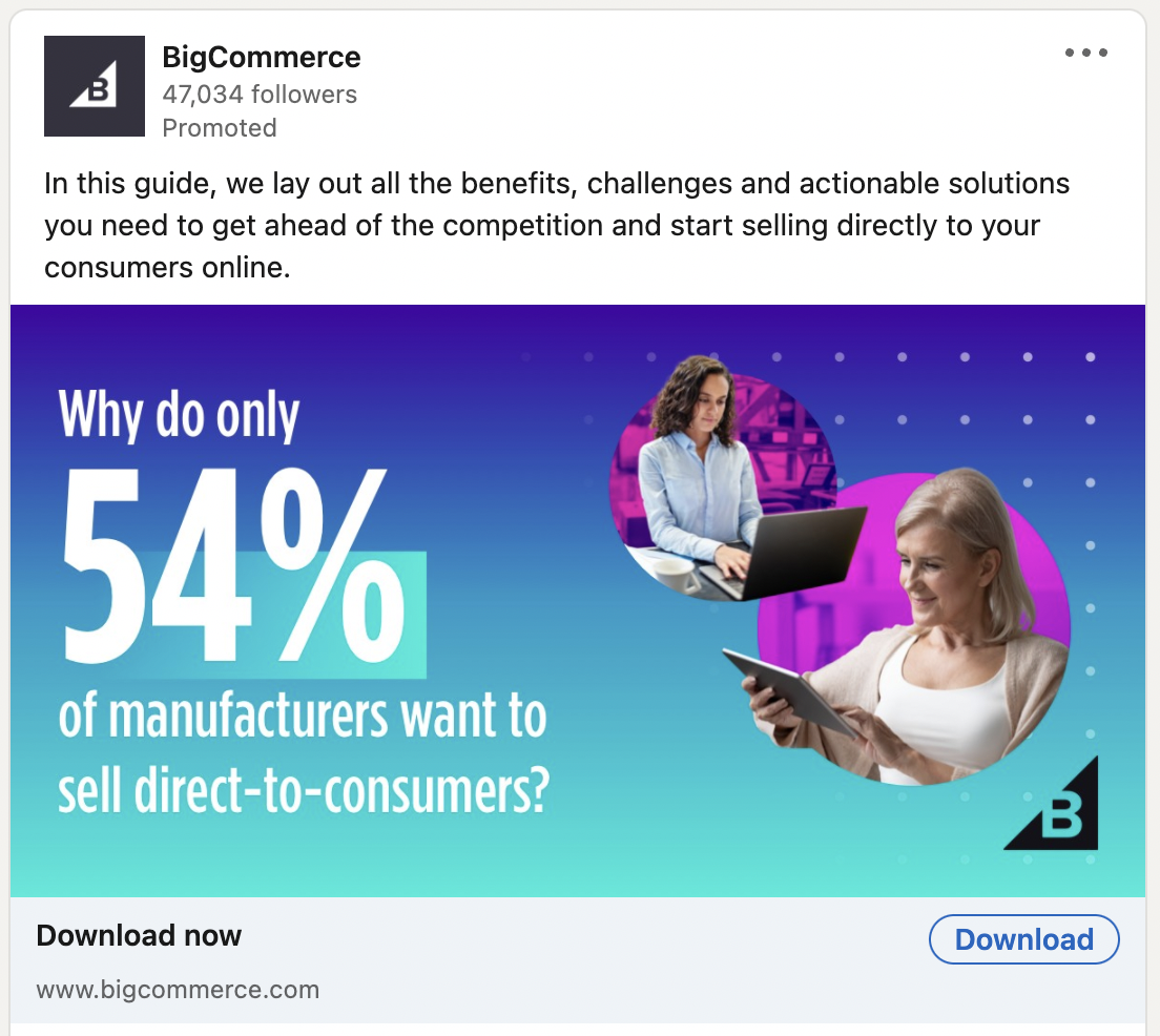 BigCommerce LinkedIn Ad