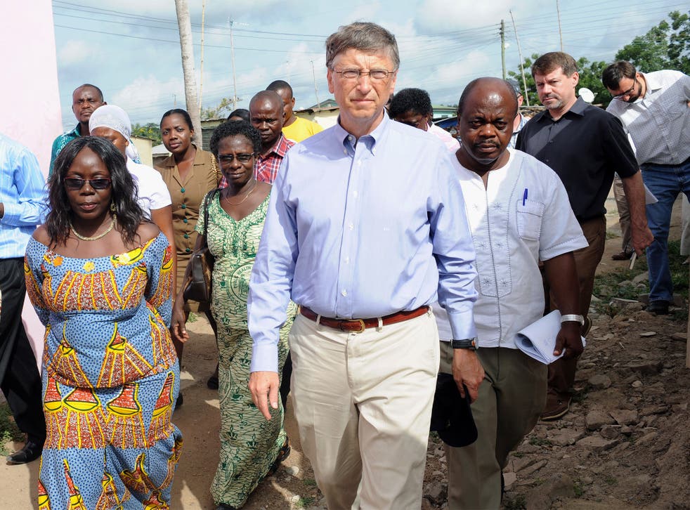 Bill Gates doing charity work